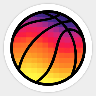 PHX Sunset Basketball - Black 2 Sticker